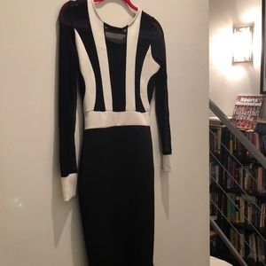 Black and white party dress